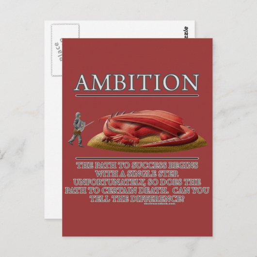 Ambition Fantasy (de)Motivator Briefkaart (Voorkant / Achterkant)