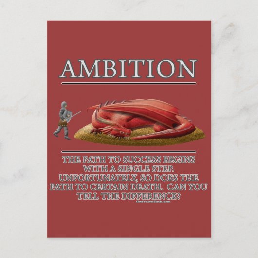 Ambition Fantasy (de)Motivator Briefkaart (Voorkant)