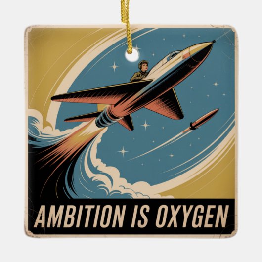 Ambition Is Oxygen Keramisch Ornament (Voorkant)