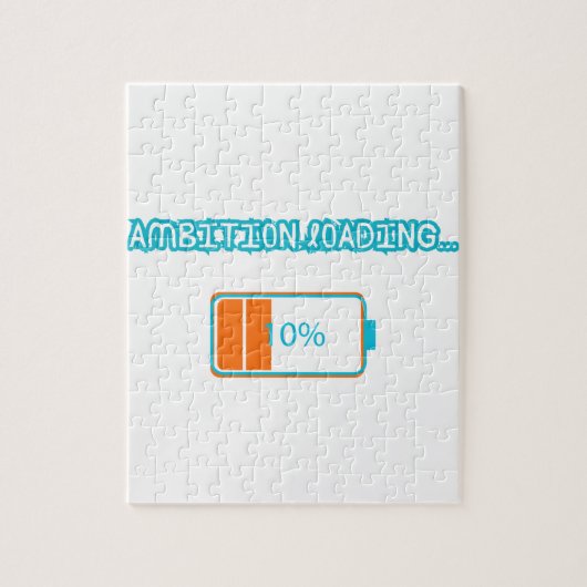 Ambition Loading… 10% | Motivational Battery Low F Legpuzzel (Verticaal)