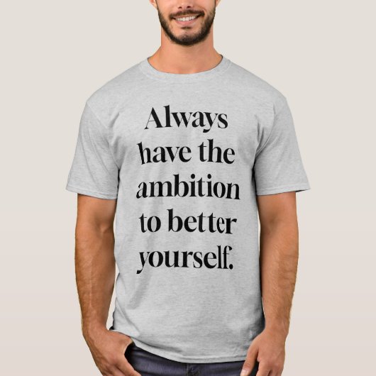 Ambition Mannen Basic T-Shirt (Voorkant)