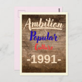 Ambition: Popular Culture Briefkaart (Voorkant / Achterkant)