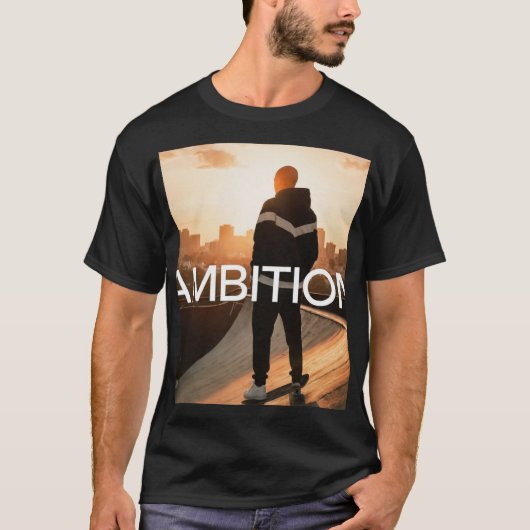 Ambition Skateboard Stad Zonsondergang - Onderneme T-shirt (Voorkant)