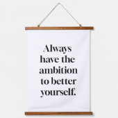 Ambition Wood Topped Wall Tapestry Hangend Wandkleed (Voorkant)