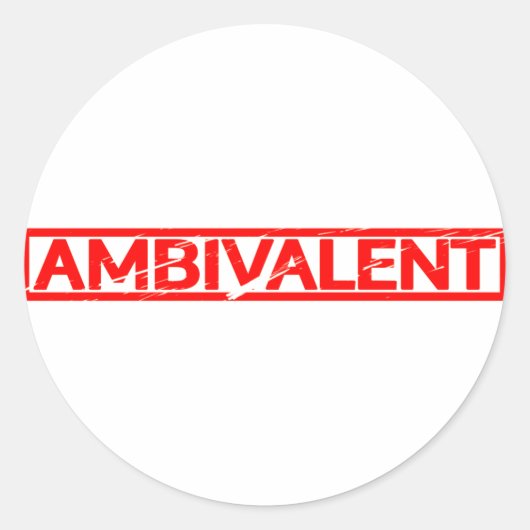 Ambivalent Stempel Ronde Sticker (Voorkant)