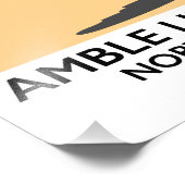 Amble Links Beach Northumberland Travel poster (Hoek)