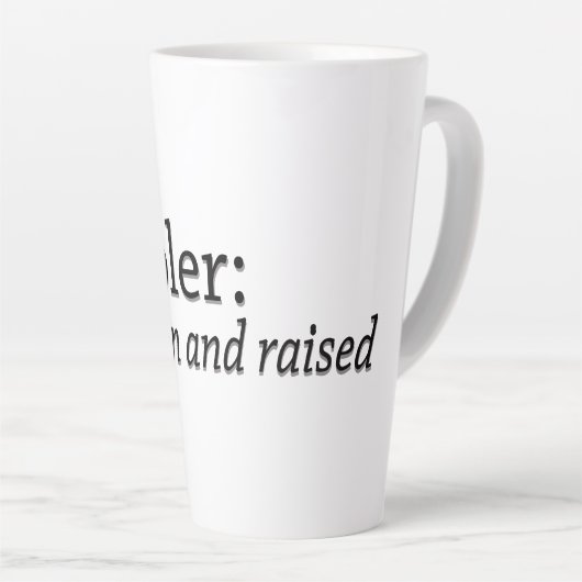 Ambler Born en Raised Latte Mok (Rechterhoek)