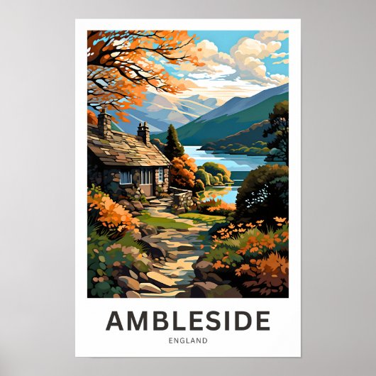 Ambleside England Reisprint Poster (Voorkant)