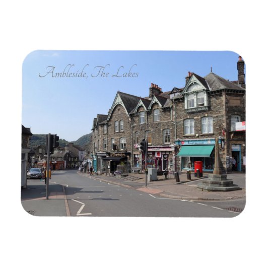 Ambleside Town Center, The Lakes, Engeland Magneet (Horizontaal)