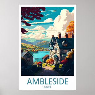 Ambleside Vintage Reisposter Ski Nationaal Park Poster
