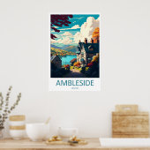 Ambleside Vintage Reisposter Ski Nationaal Park Poster (Keuken)