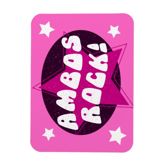 Ambo Driver Ambos Rock Funny Pink Magneet (Verticaal)