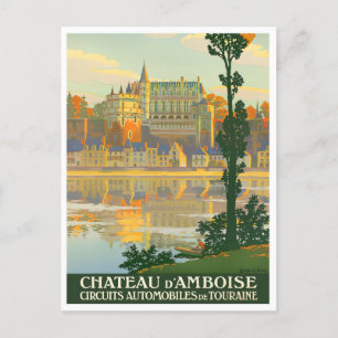 Amboise castle France vintage Briefkaart