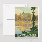 Amboise castle France vintage Briefkaart (Voorkant / Achterkant)