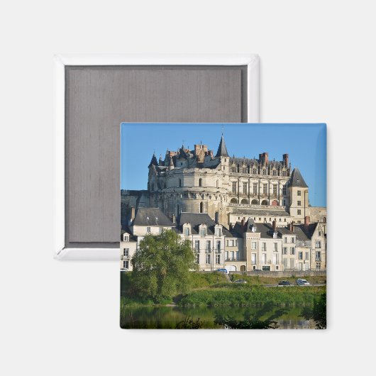 Amboise castle in France Briefkaart Square Sticker Magneet (Voorkant / Achterkant)
