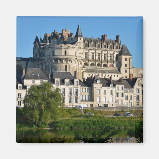 Amboise castle in France Briefkaart Square Sticker Magneet (Voorkant)