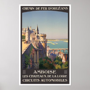 Amboise France vintage Poster