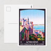 Amboise, middeleeuws kasteel, Frankrijk Briefkaart (Voorkant / Achterkant)