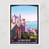 Amboise, middeleeuws kasteel, Frankrijk Briefkaart (Voorkant)