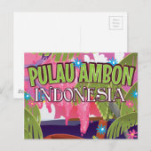 Ambon-eiland Indonesië reisposter Briefkaart (Voorkant / Achterkant)