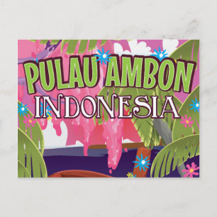 Ambon-eiland Indonesië reisposter Briefkaart