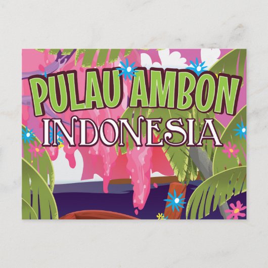 Ambon-eiland Indonesië reisposter Briefkaart (Voorkant)