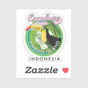 Ambon Island Indonesia Reisreis logo Sticker