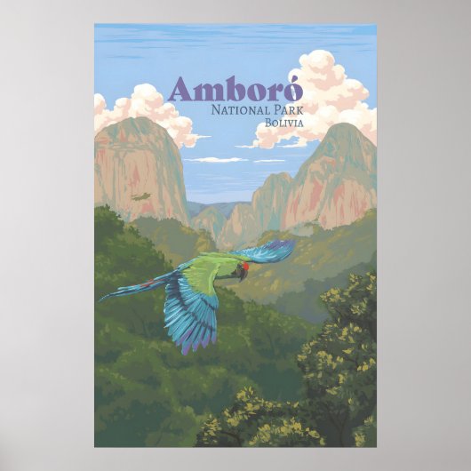 Amboro Nationaal Park Reisposter Poster (Voorkant)