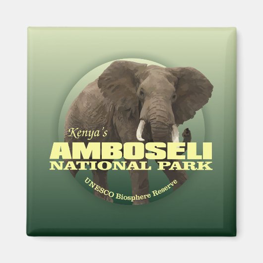 Amboseli NP (Afrikaanse olifant) WT Magneet (Voorkant)
