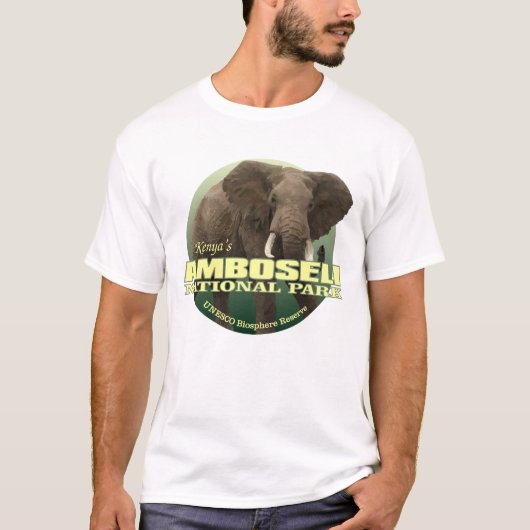 Amboseli NP (Afrikaanse olifant) WT T-shirt (Voorkant)
