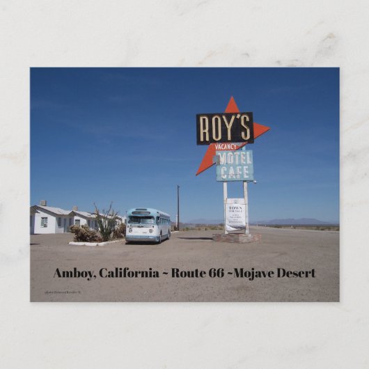 Amboy, Californië langs Rouite 66 Briefkaart (Voorkant)