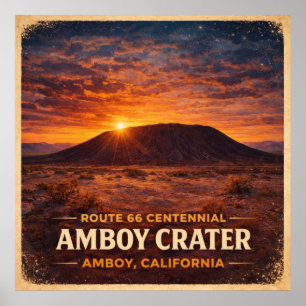 Amboy Krater Californië Eeuwfeest Poster