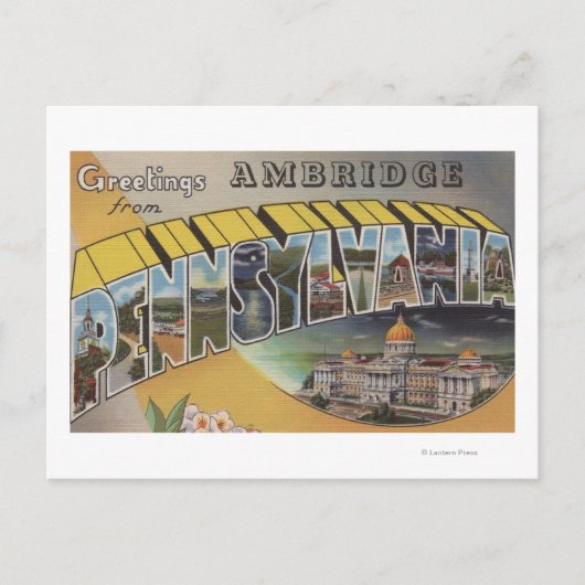 Ambridge, Pennsylvania - Grote letterscènes Briefkaart (Voorkant)