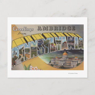 Ambridge, Pennsylvania - Grote letterscènes Briefkaart