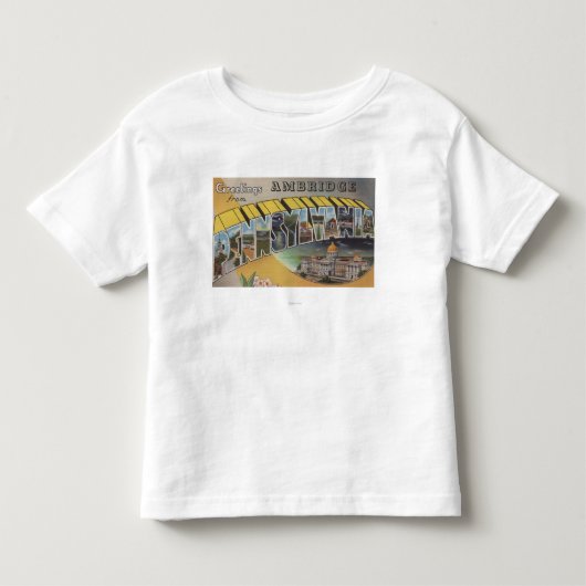 Ambridge, Pennsylvania - Grote letterscènes Kinder Shirts (Voorkant)