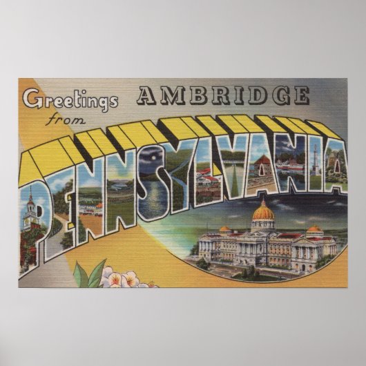 Ambridge, Pennsylvania - Grote letterscènes Poster (Voorkant)