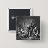 Ambroise Pare behandelt gewonde soldaten Vierkante Button 5,1 Cm (Voorkant /achterkant)