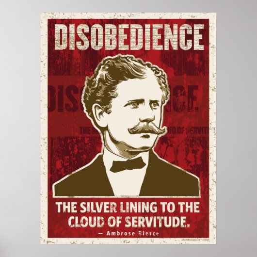Ambrose Beirce Disobedience Poster (Voorkant)