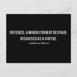 Ambrose Bierce Patience Definitie Quote Briefkaart
