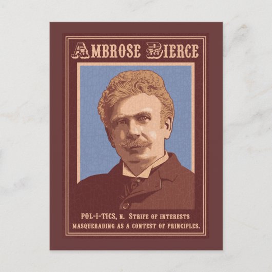 Ambrose Bierce - Politiek Briefkaart (Voorkant)
