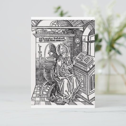 Ambrose de Milaan Bedankkaart (Staand voorkant)