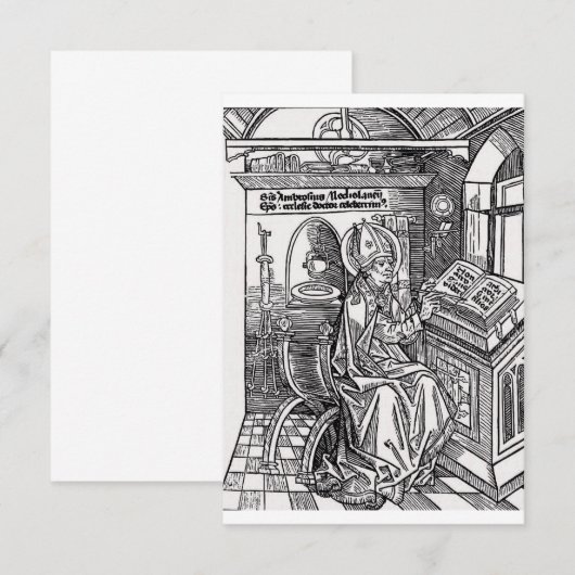 Ambrose de Milaan Bedankkaart (Voorkant / Achterkant)