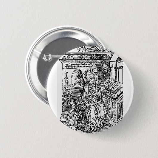 Ambrose de Milaan Ronde Button 5,7 Cm (Voorkant /achterkant)