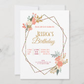 Ambrose koraal bloem geometrische vrouwelijke verj kaart (Voorkant)