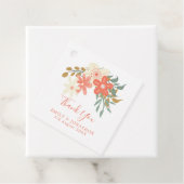 Ambrose Koraal Bloemen Namen bericht bruiloft Bedankjes Labels (In situ)