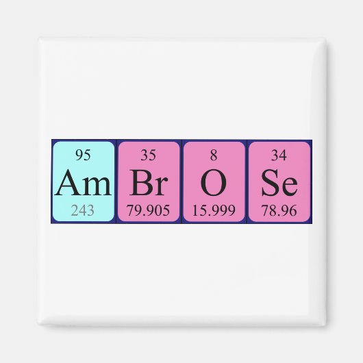 Ambrose periodieke lijstnaam magneet (Voorkant)