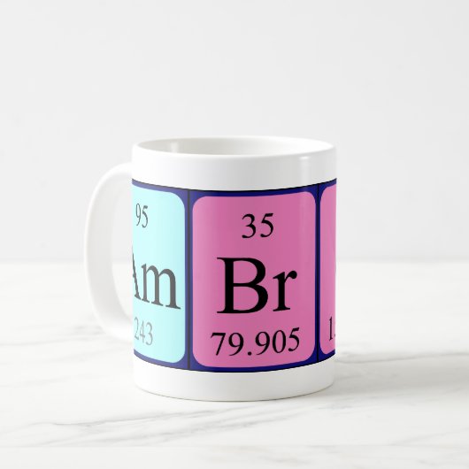 Ambrose periodieke lijstnaam mok (Voorkant links)