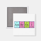 Ambrosi periodieke table name magnet (Voorkant / Achterkant)