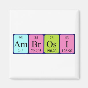 Ambrosi periodieke table name magnet