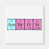 Ambrosi periodieke table name magnet (Voorkant)